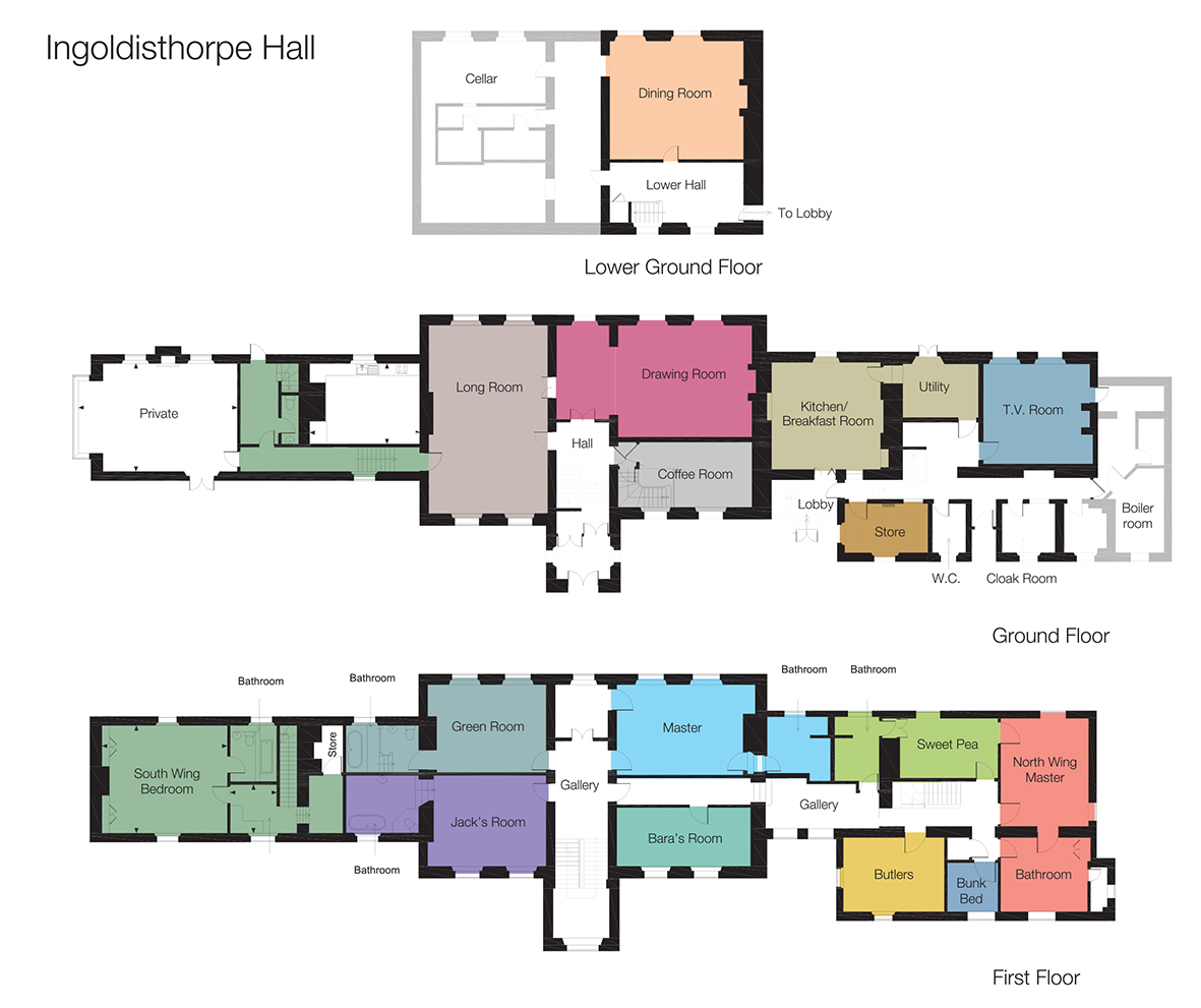 Floor Plan of Ingoldisthorpe Hall